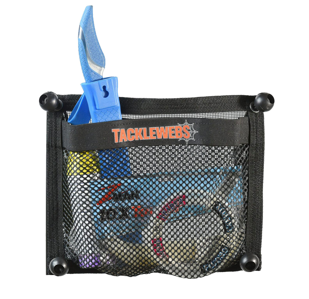 12 x 10 tackle box 12" Wide x 10" High TackleWebs® Bungee Pocket Black