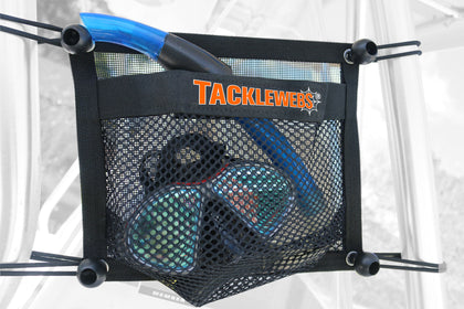 boat seat tackle storage bag P127 Under Box Stow Bonafide Fishing release buckles on sturdy compression straps allow fast setup and removal EXCEL Seat Cushion Storage Bag